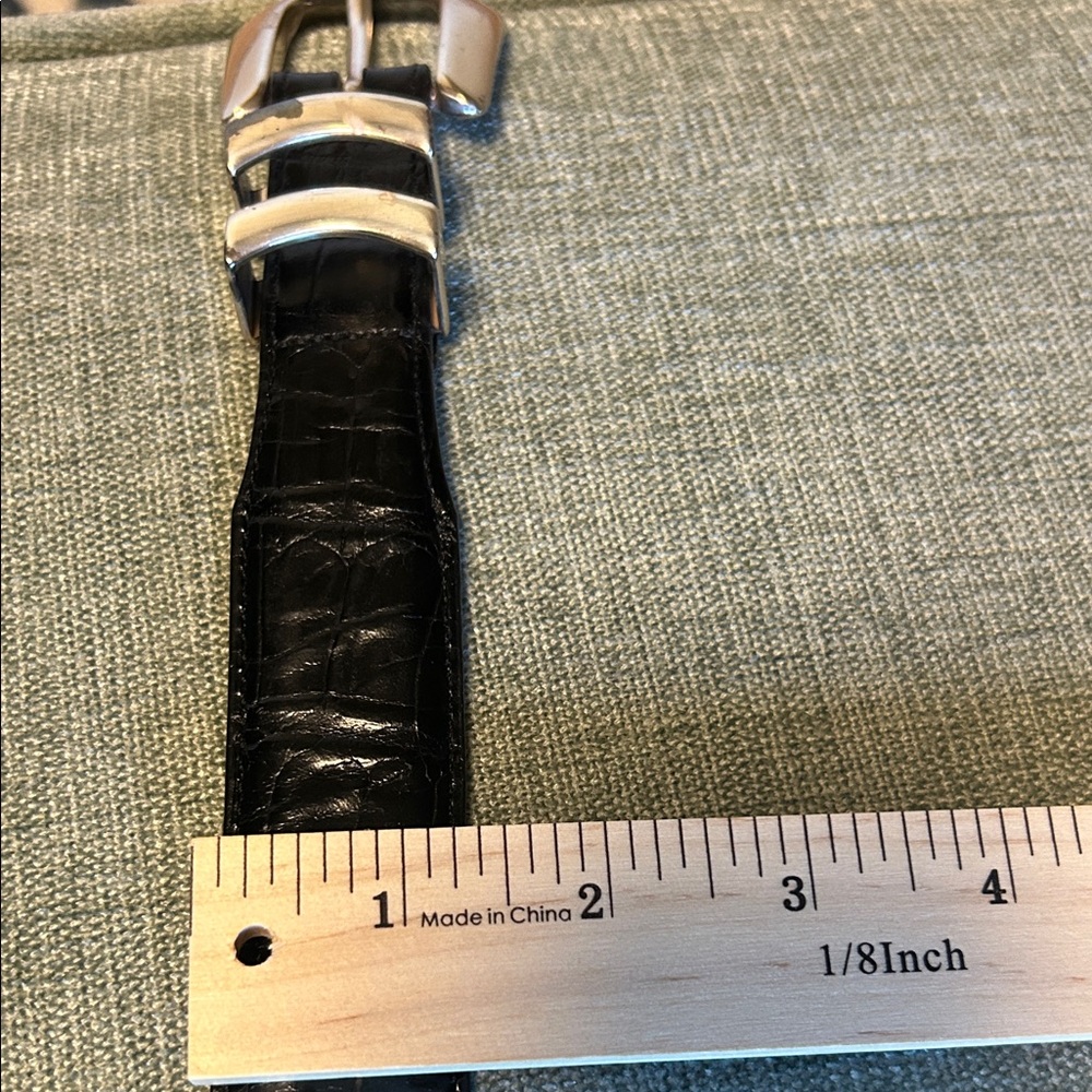 Brighton Black Leather Belt with Silver Buckle - Picture 6 of 6
